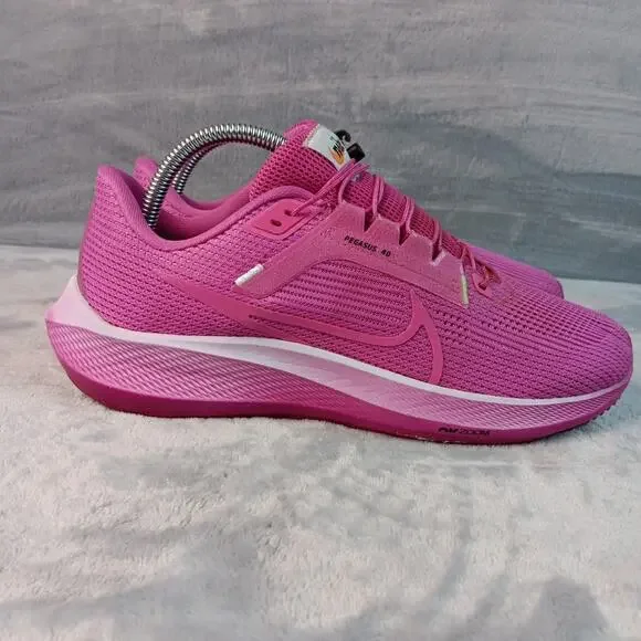 Nike Air Zoom Pegasus 40 Women’s 9 Pink White Running Shoes - Picture 6 of 12